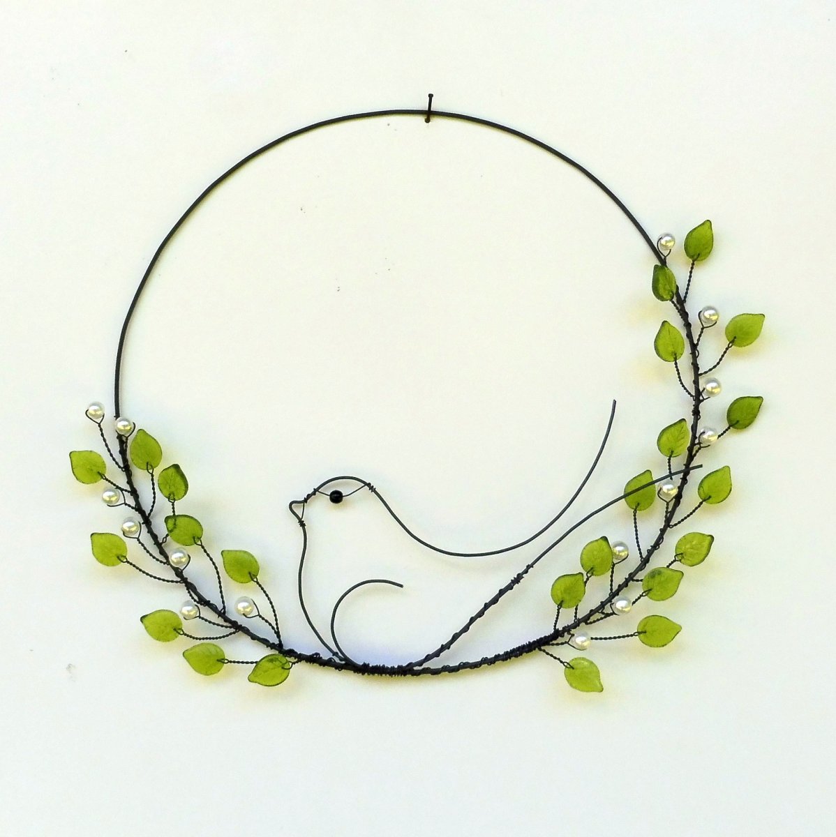 Věneček zelenobílý s ptáčkem