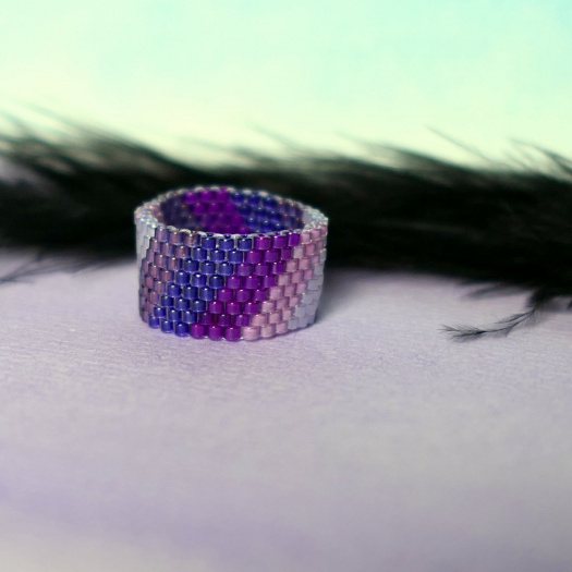 Yori - prsten z korálků (širší)