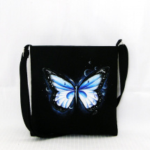 crossbody-modrofialkový motýl