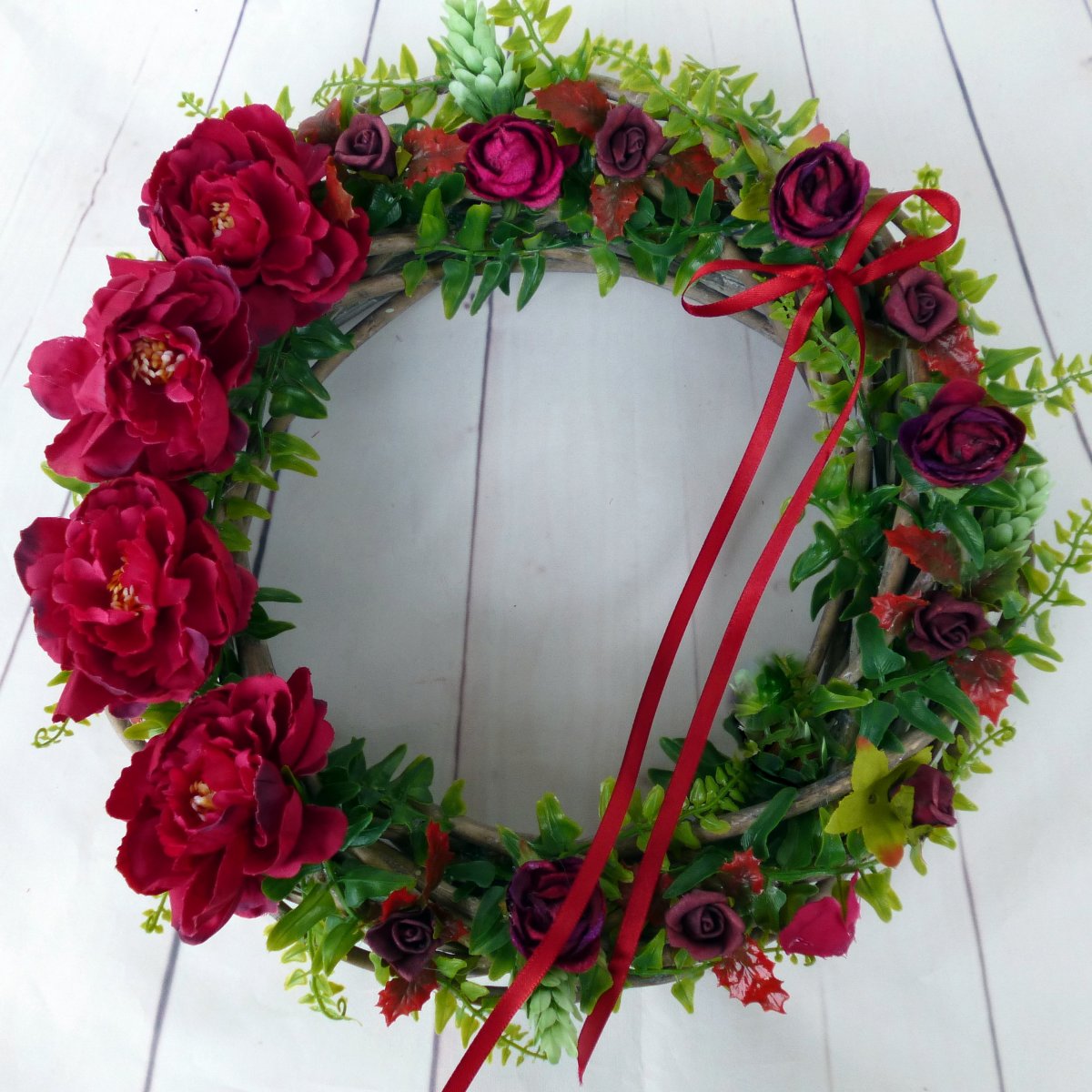 Tajemný kout zahrady_věnec na dveře