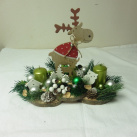 Vánoční dekorace na dřevě