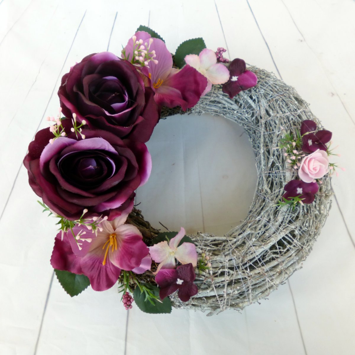 Věnec na dveře_do sady Burgundy