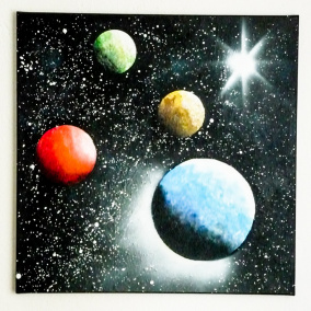 Vesmír I. - akryl 60x60