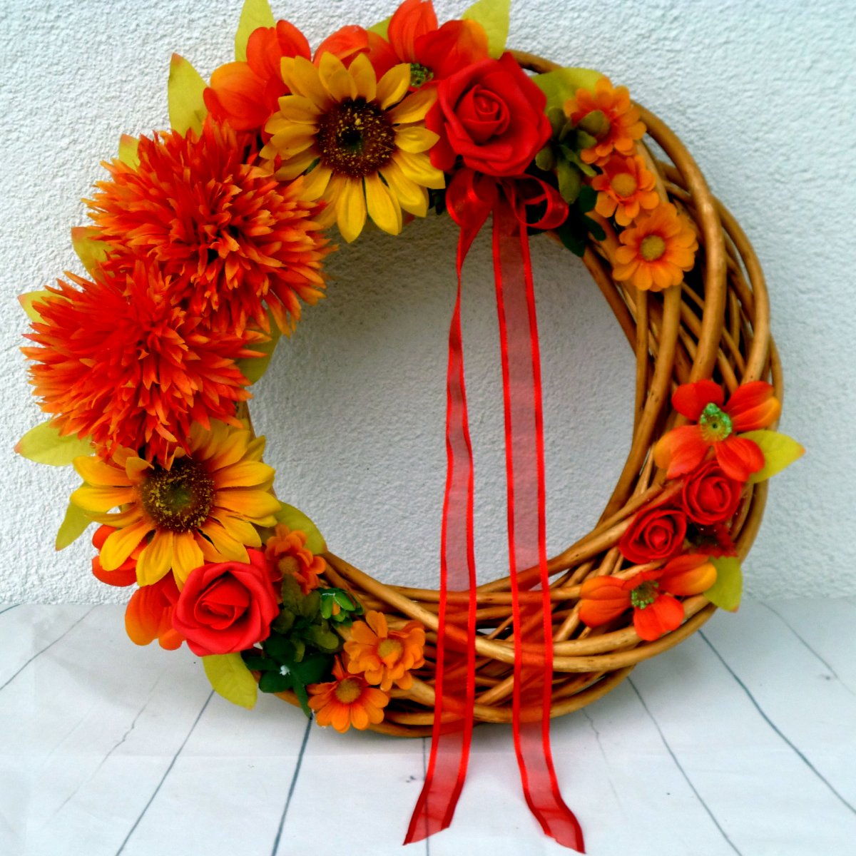 Žhavý podzim_věnec na dveře