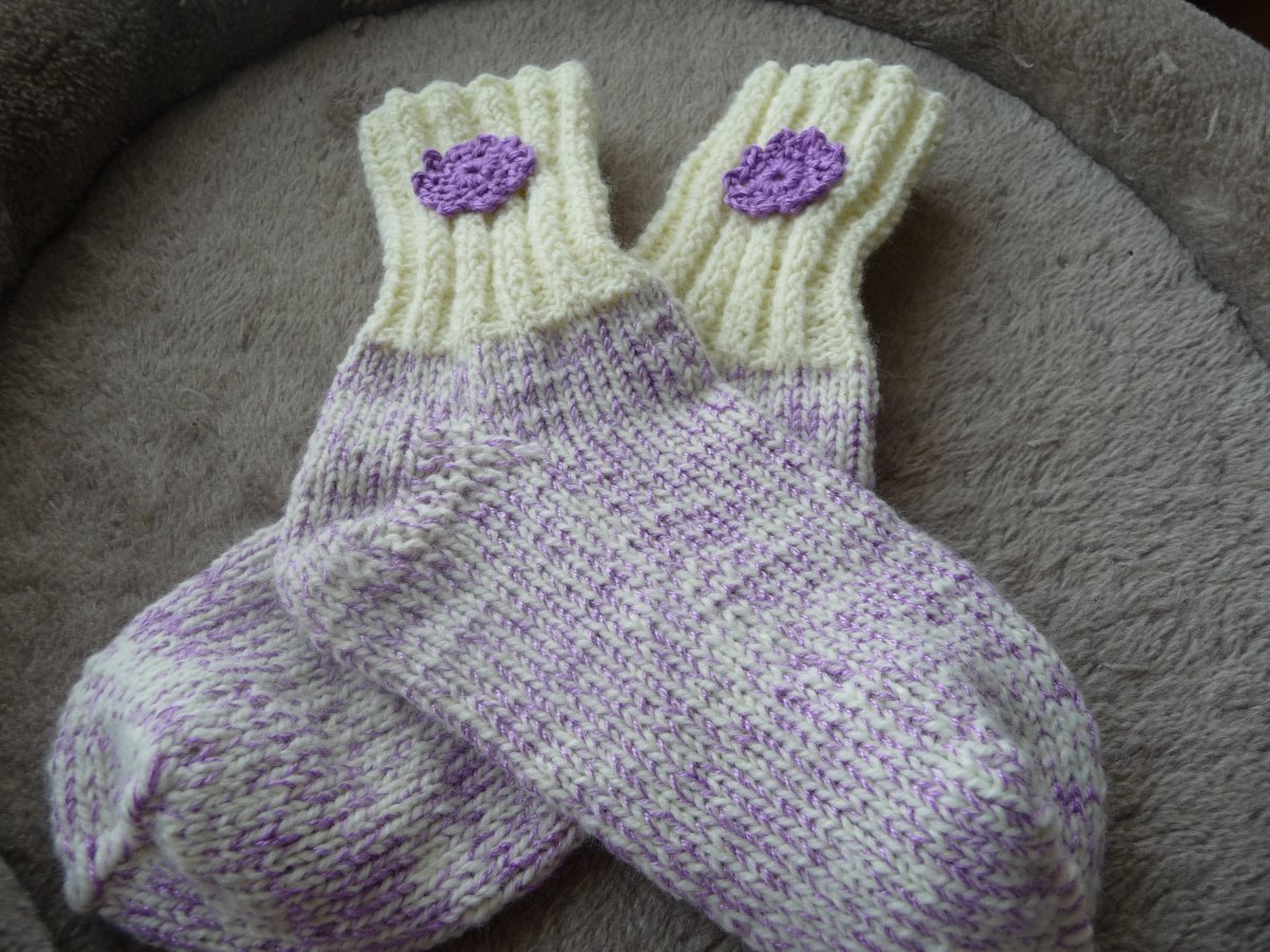 Ponožky 34-35 fialkové