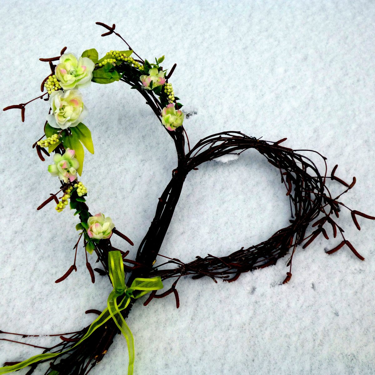 Velké březové srdíčko jarně vyfintěné