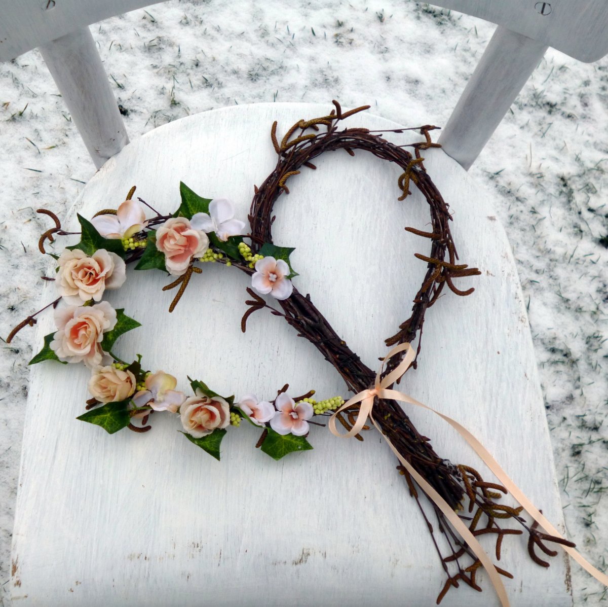 Velké březové srdíčko jarně vyfintěné