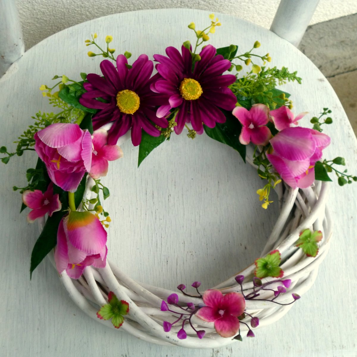 Jarní uvítání_věnec na dveře