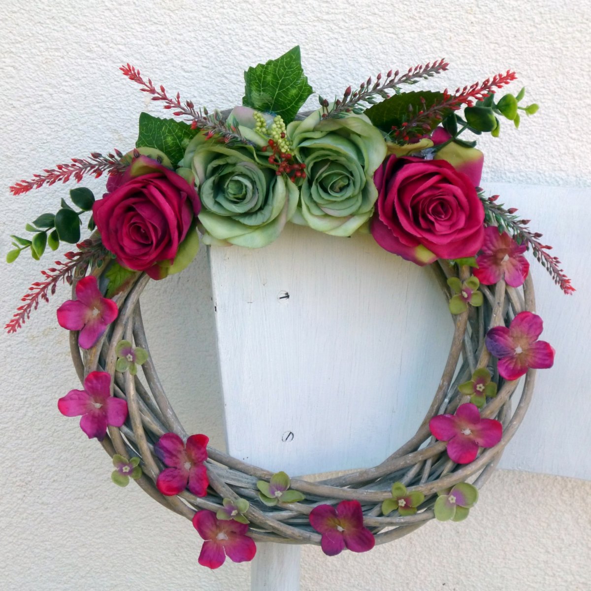 Horké maliny_věnec na dveře