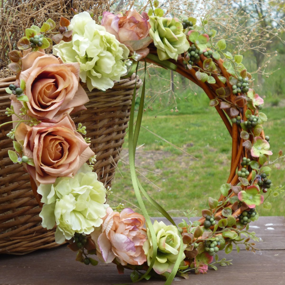 Jaro je tu!_věnec na dveře