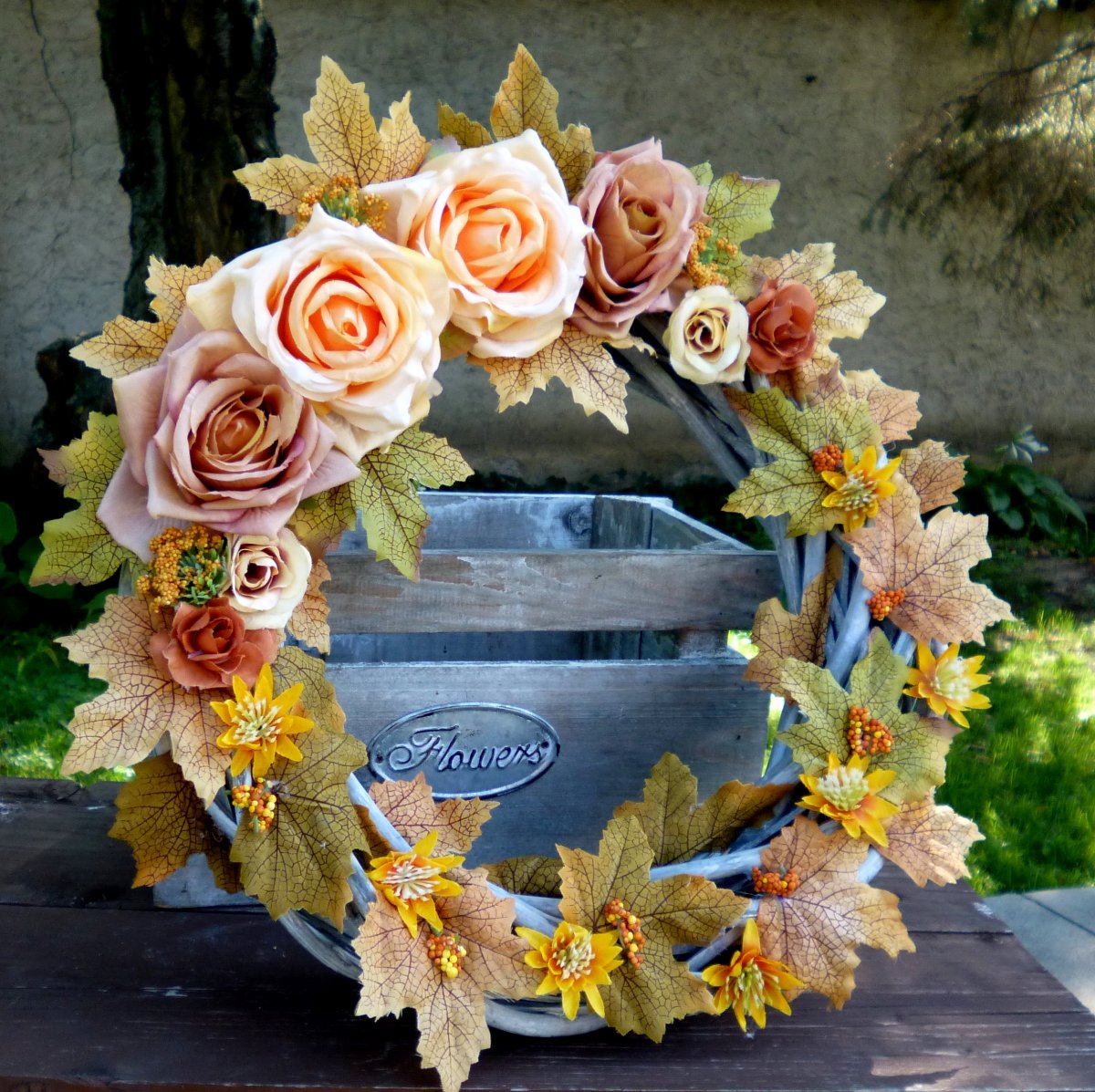 Konec léta_věnec na dveře