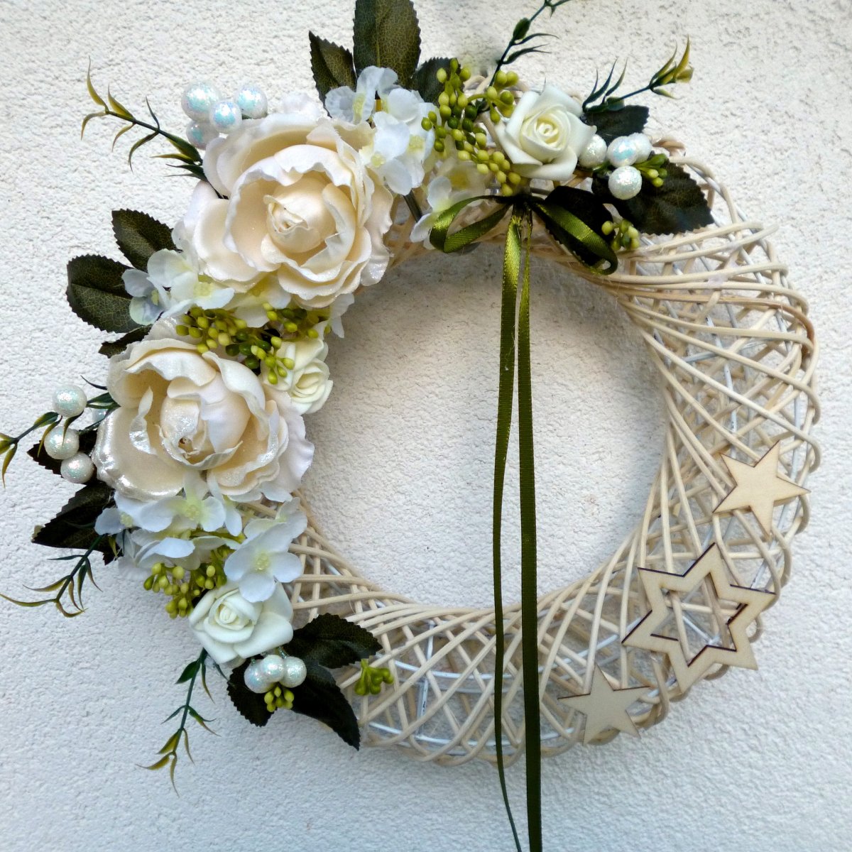 Krémový věnec vánoční