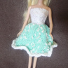 Barbie-Šatičky zelené zasněžené