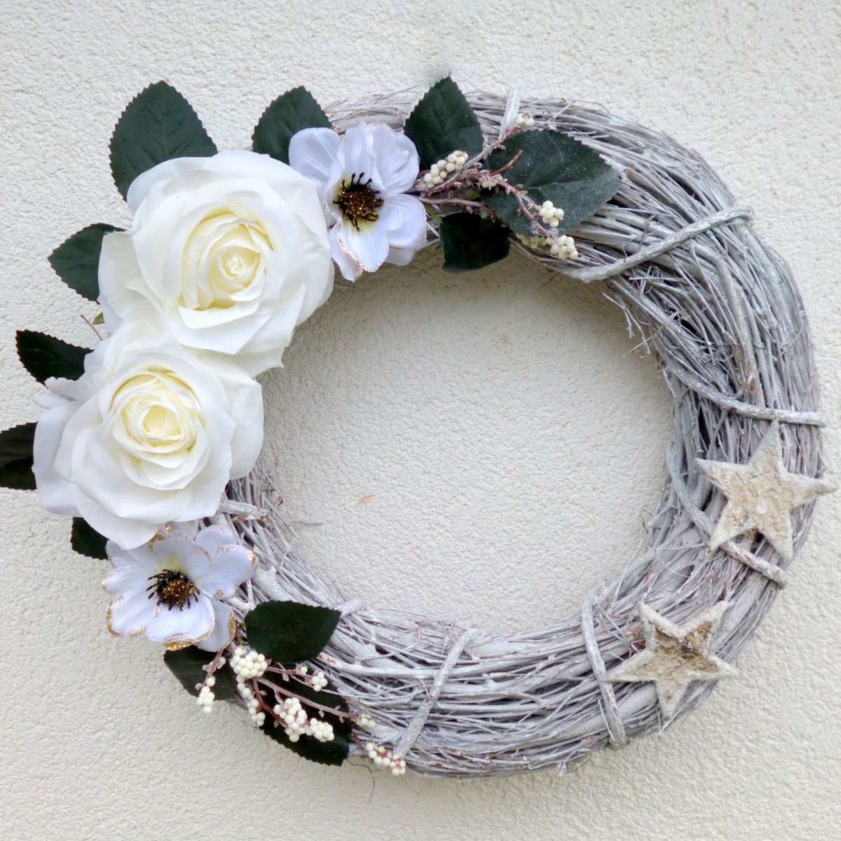 Zimní královna_velký révový věnec 35 cm