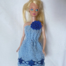 Barbie-Šatičky modré s kytičkami