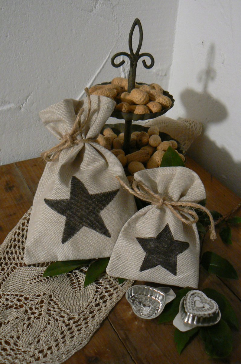 Pytlíček na dárečky s hvězdou - menší 