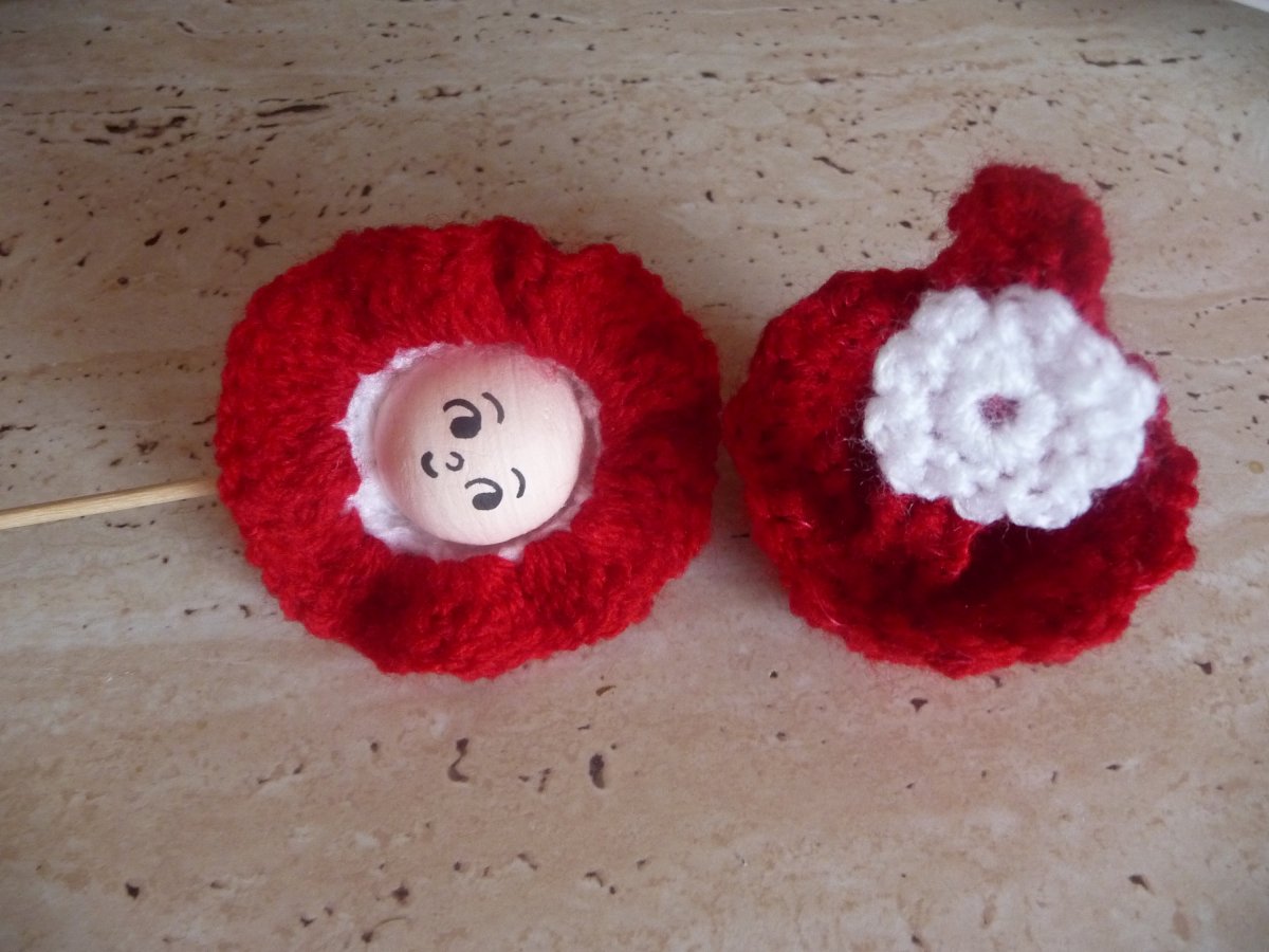 Kytičková panenka a košíček-sada červená