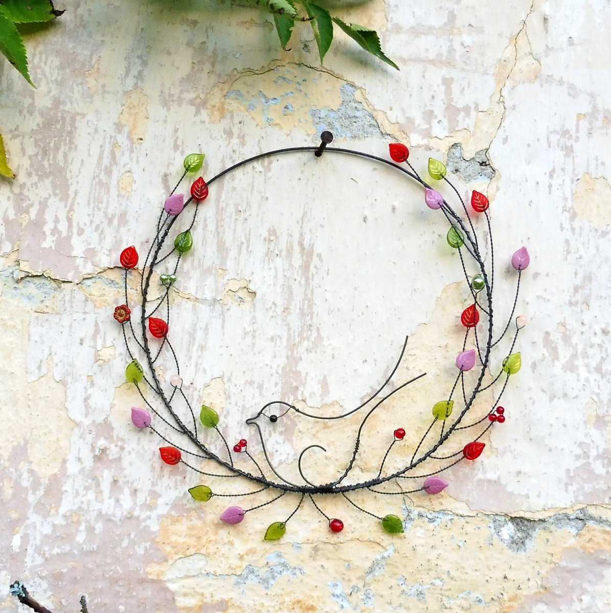 Věneček s ptáčkem