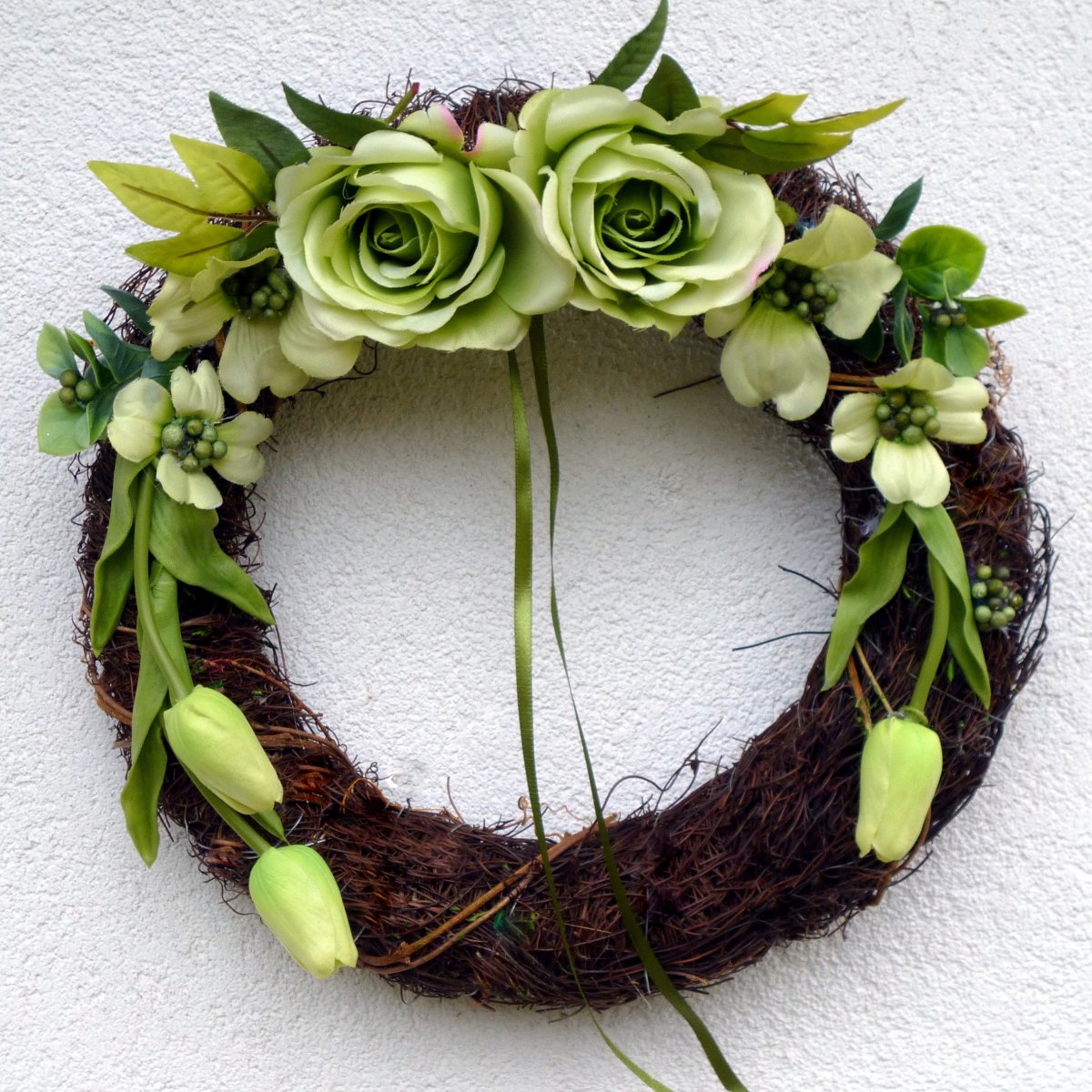 Písnička o jaru_věnec na dveře 35 cm