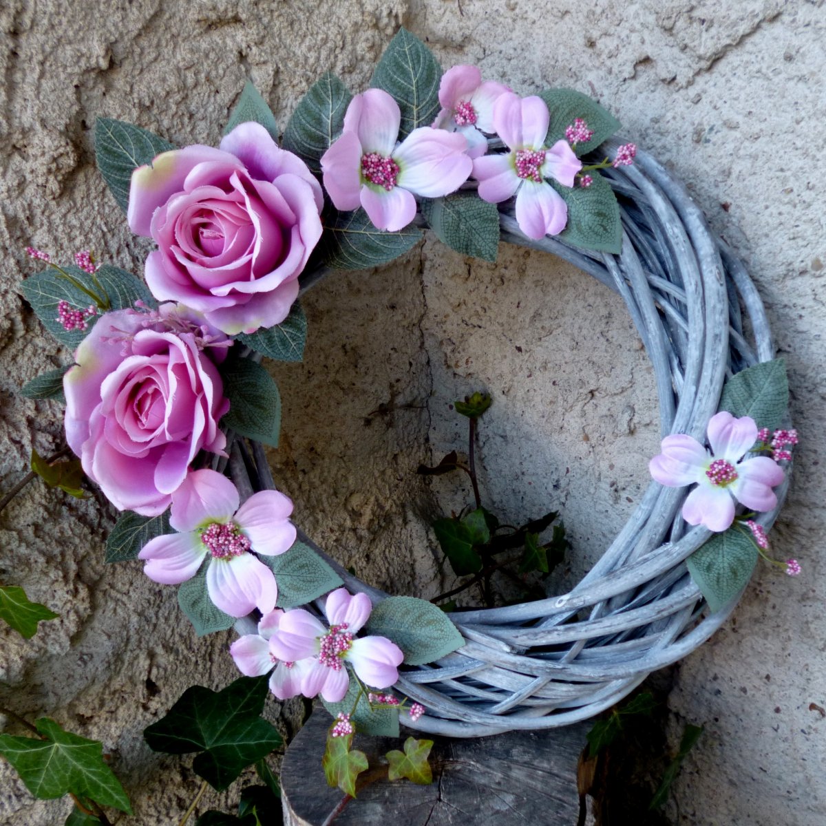 Ranní polibek_ květinový věnec 35 cm