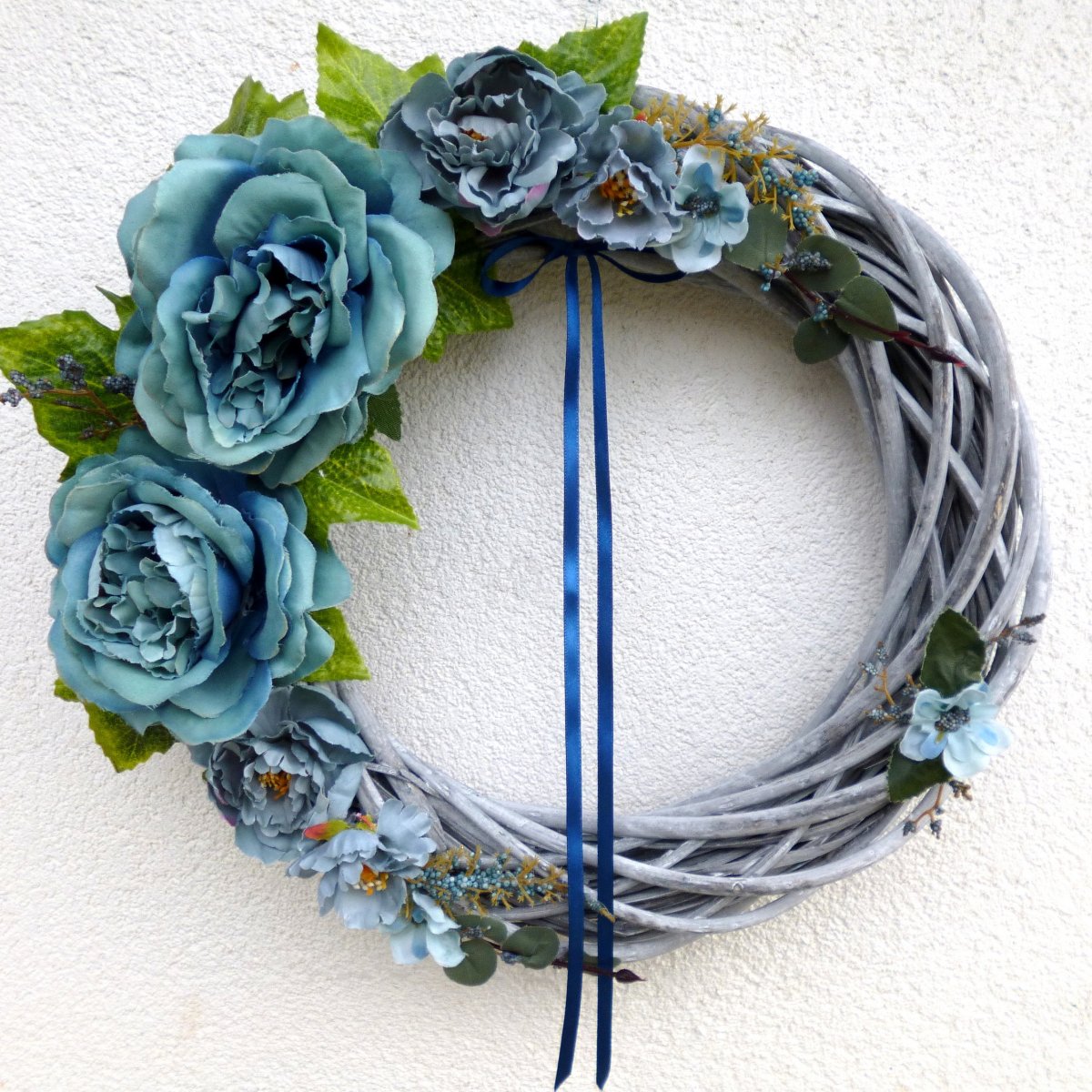 Jeans Romance_věnec na dveře