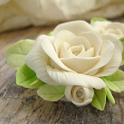 White roses – multifunkční brož