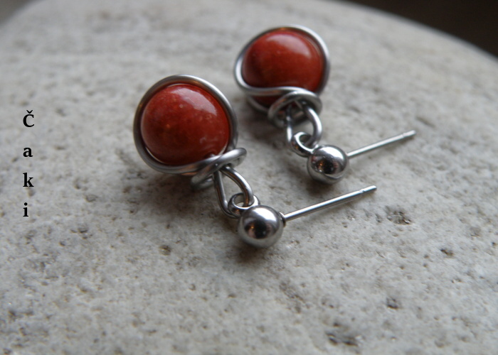 Korál  - naušnice napichovátka