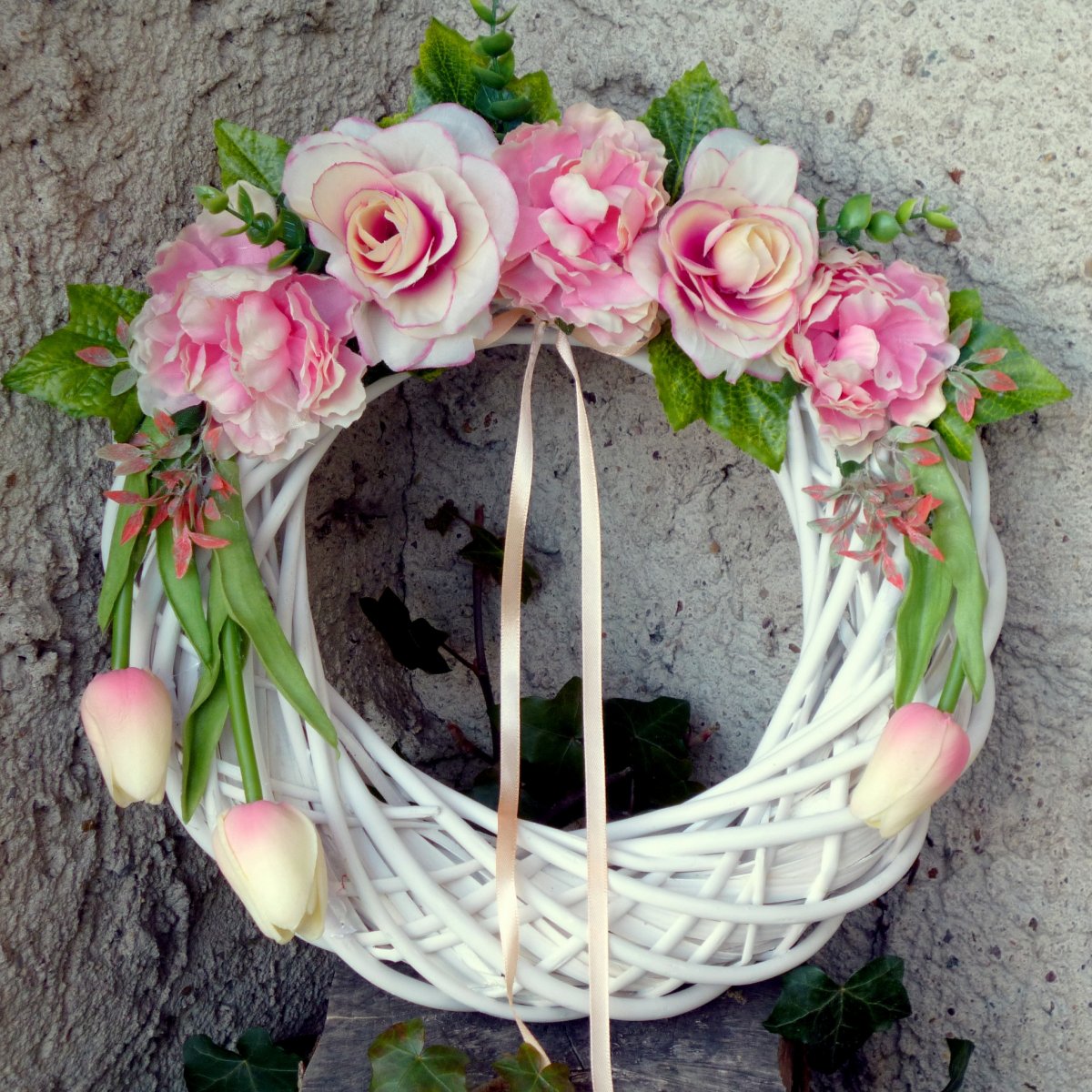 Věnec na dveře_Jaro je nový začátek