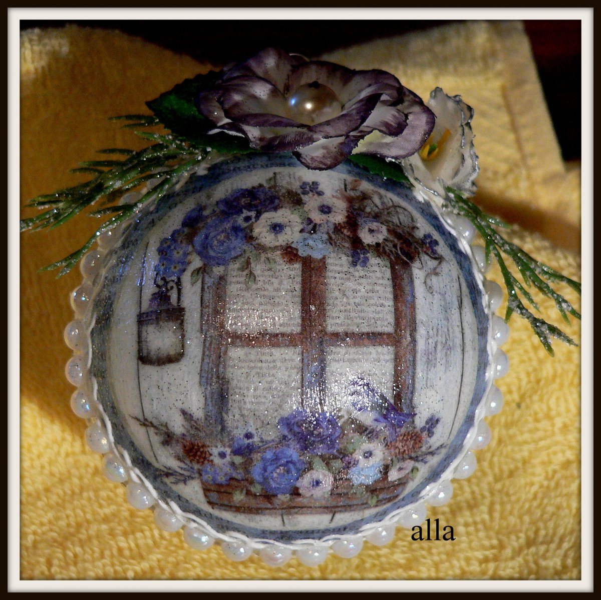 vánoční ozdoba - okno