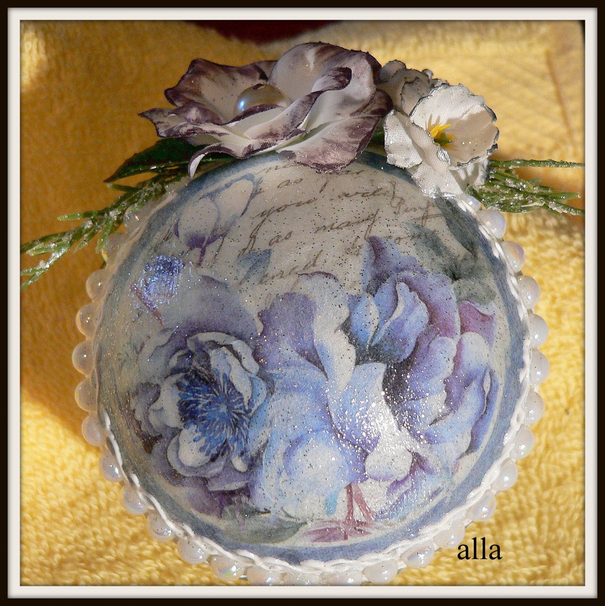 vánoční ozdoba - květiny