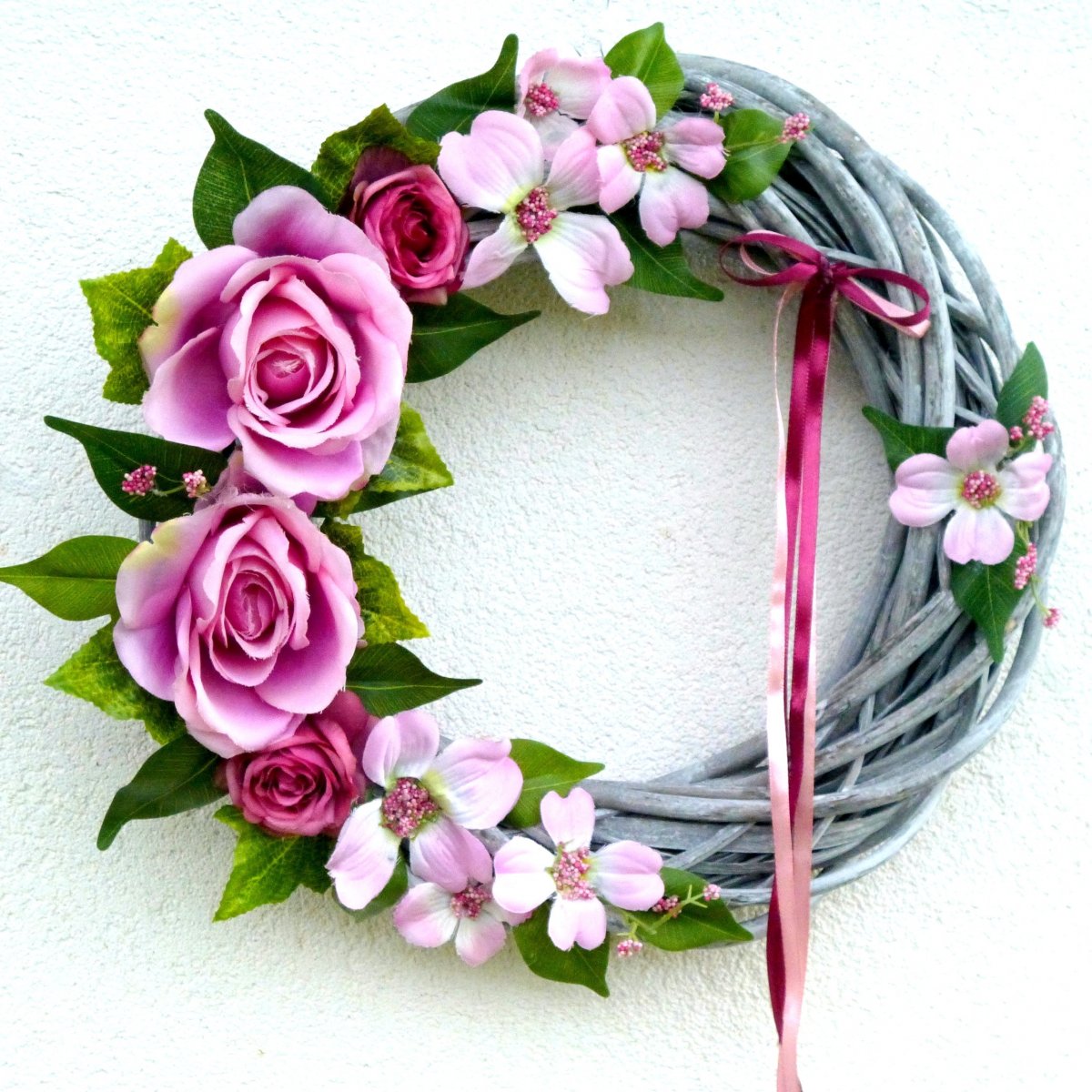 Ranní polibek_ květinový věnec 35 cm