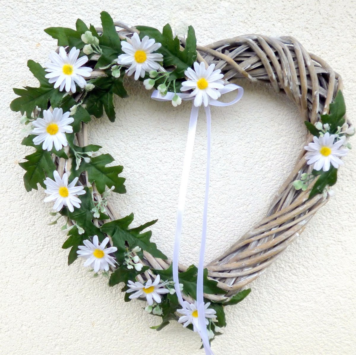 Srdce s kopretinami _30 cm