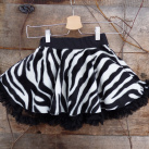 Mini verze FuFu sukně zebra s černou spodničkou