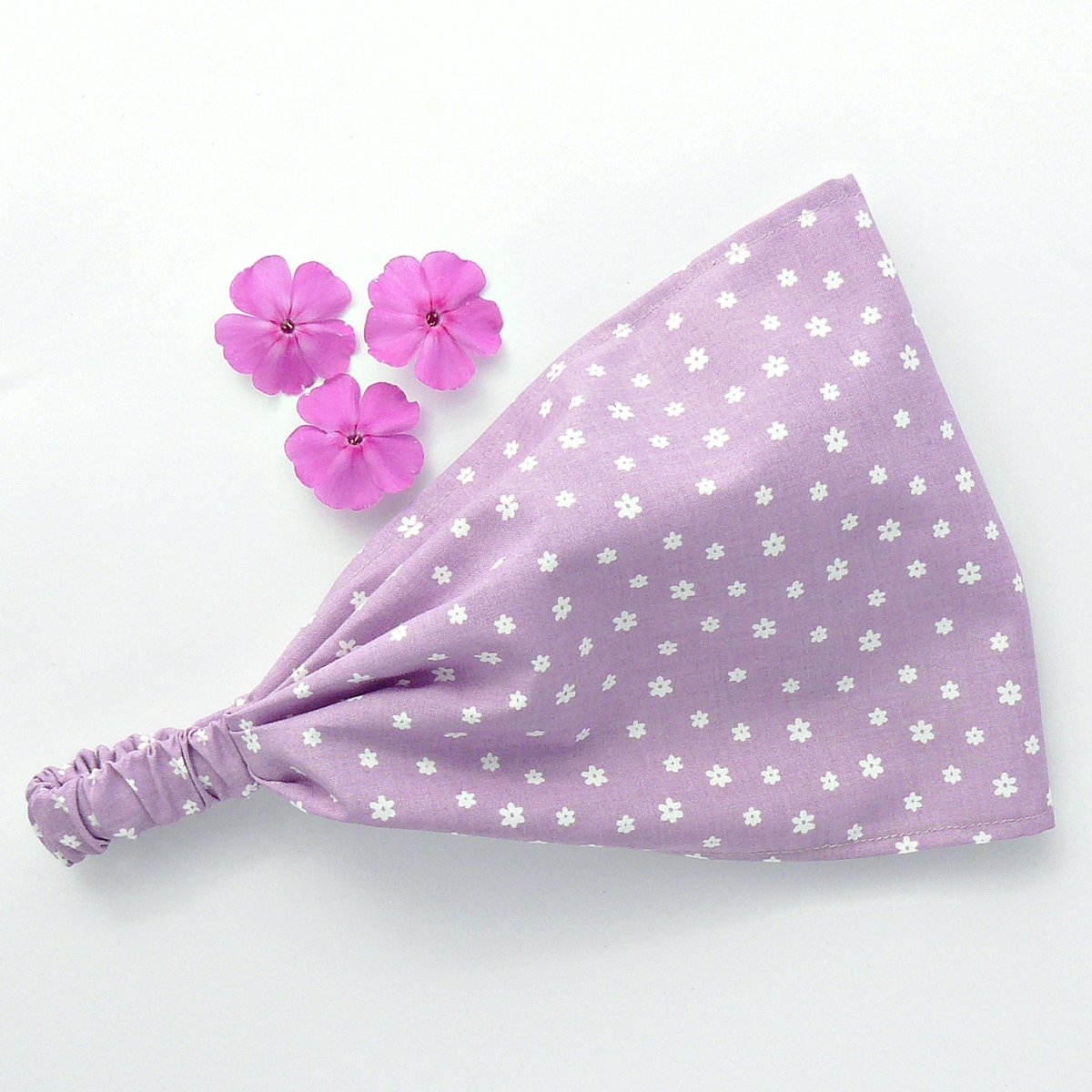 Látková čelenka, šátek - levandule