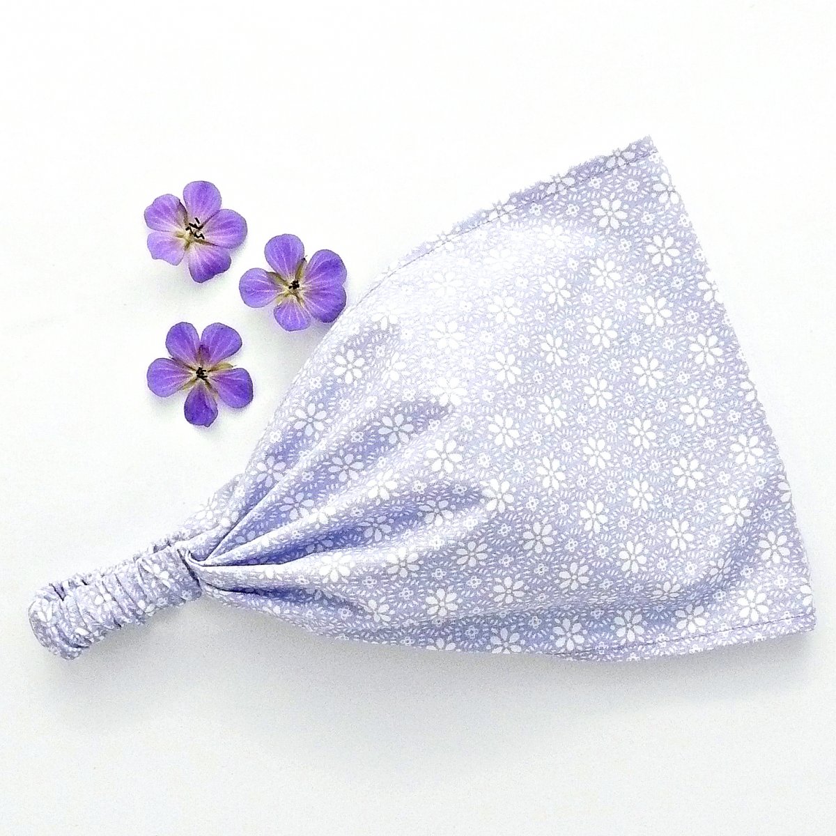 Látková čelenka - levandulové kyti