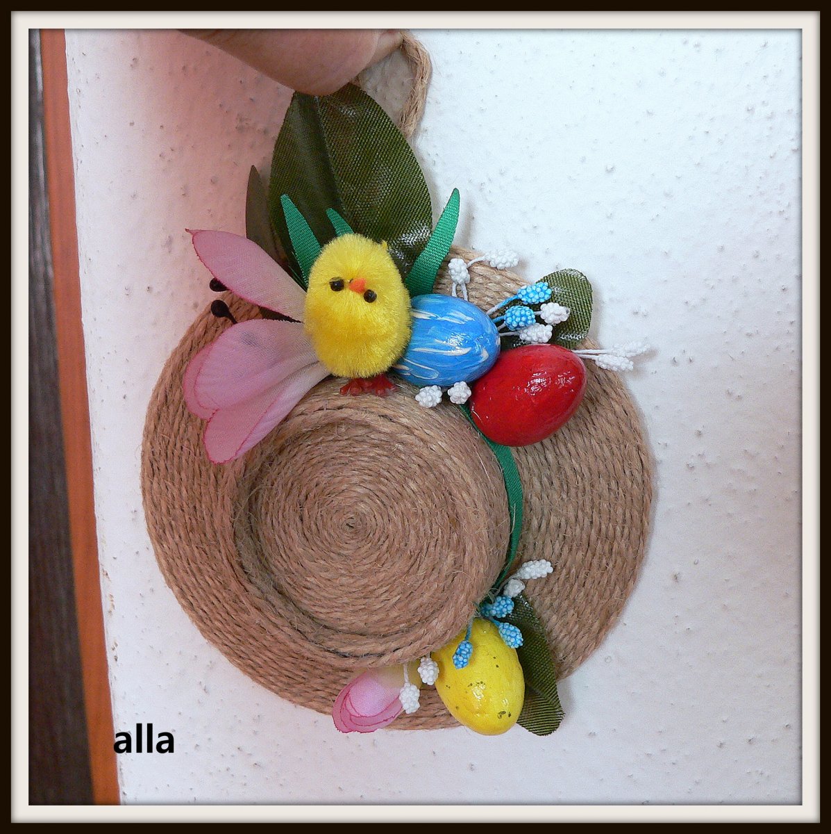 velikonoční  klobouček na zavěšení