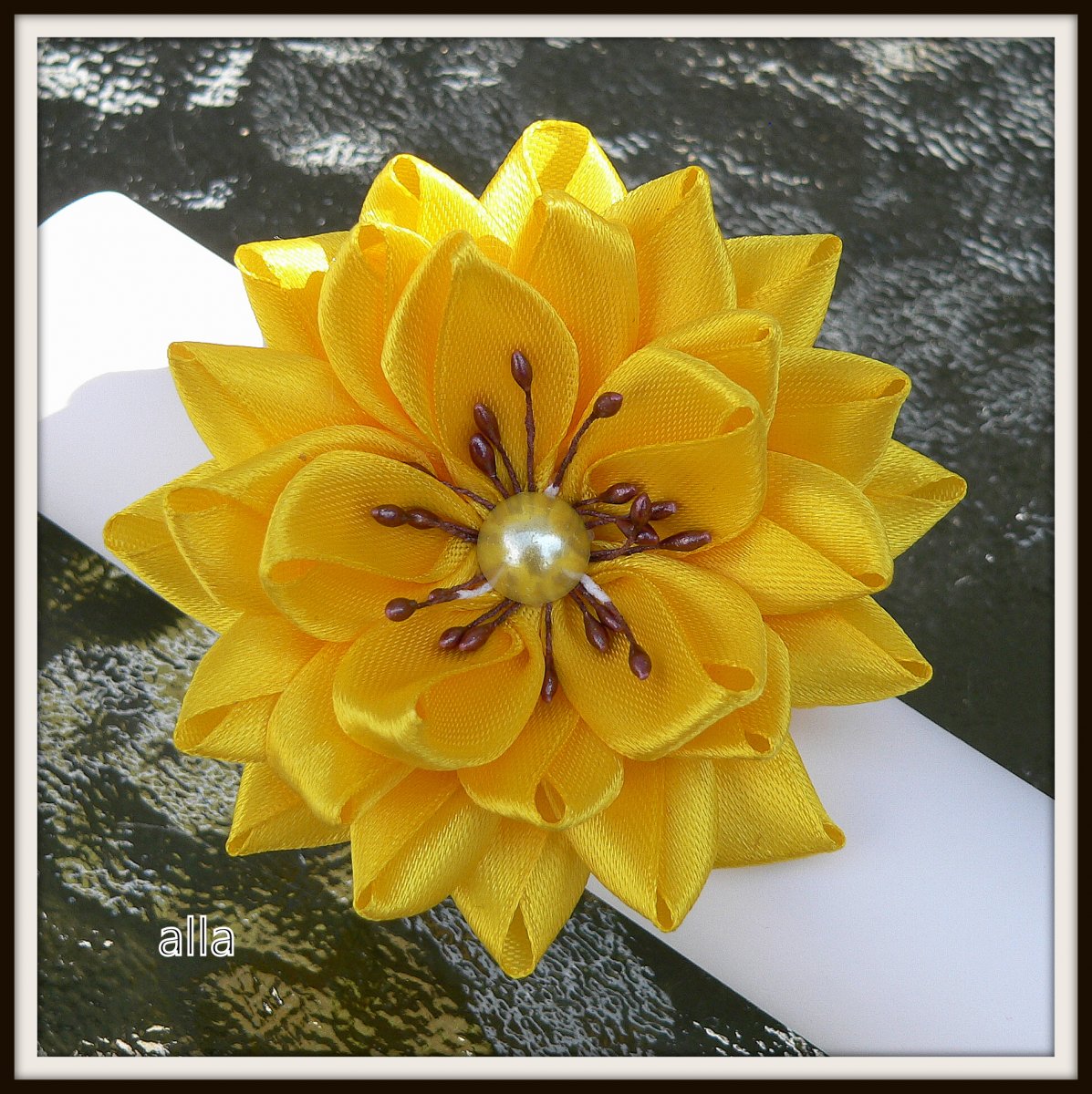 gumička do vlasů - 4 - žlutá