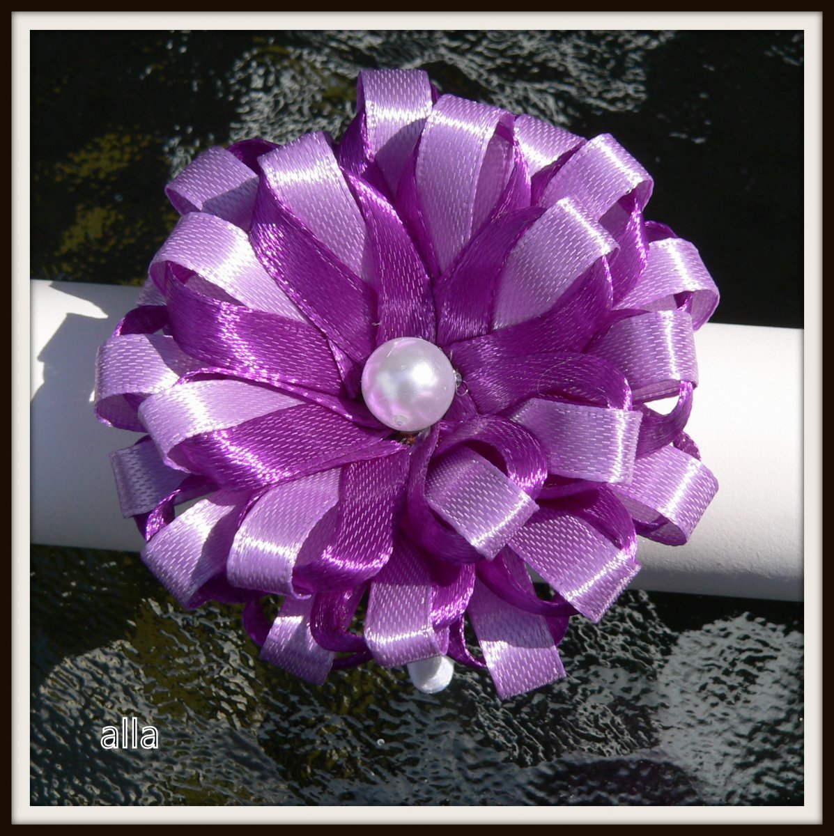 gumička do vlasů - 3 - fialová