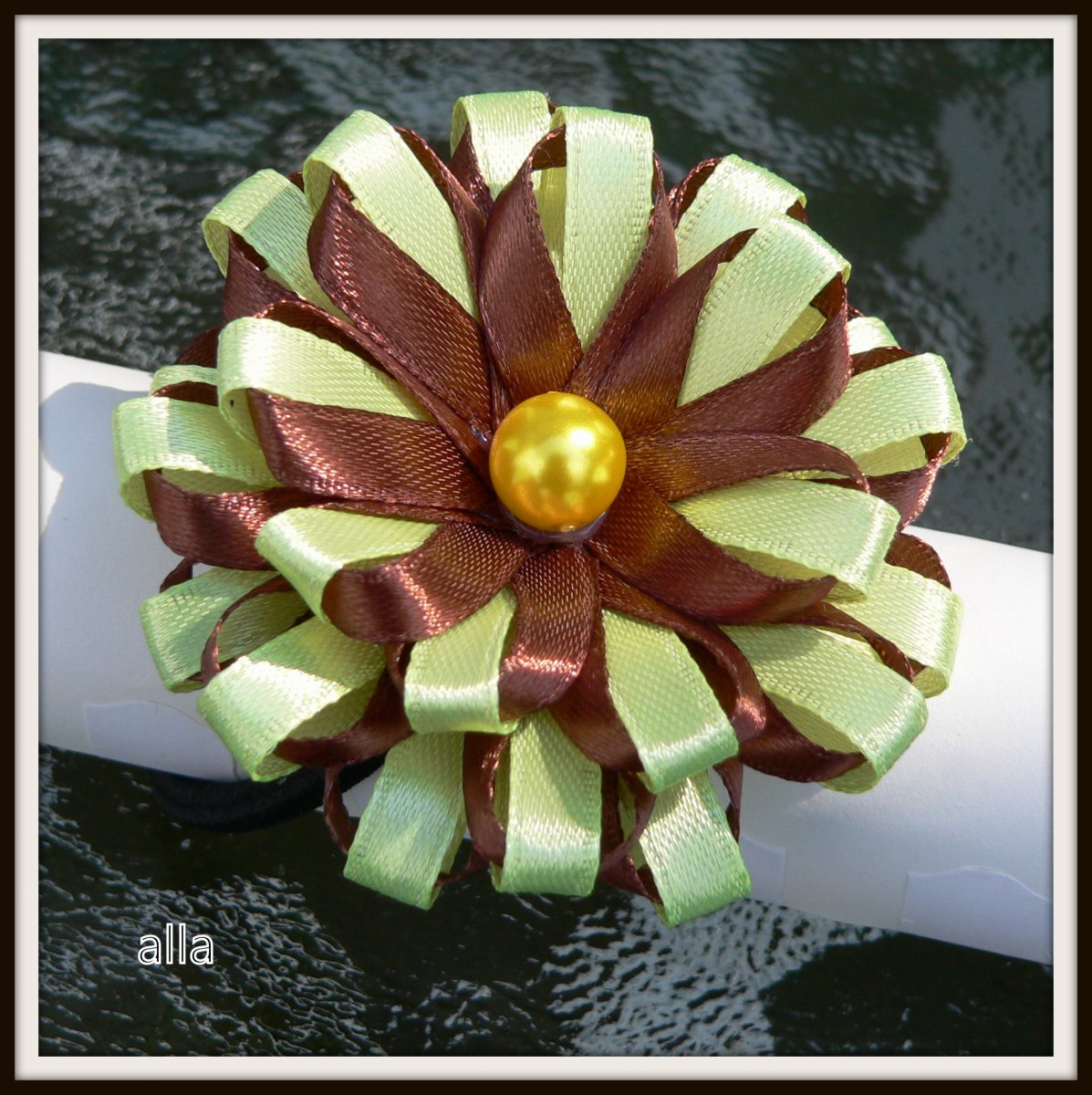 gumička do vlasů - 3 - pistáciová