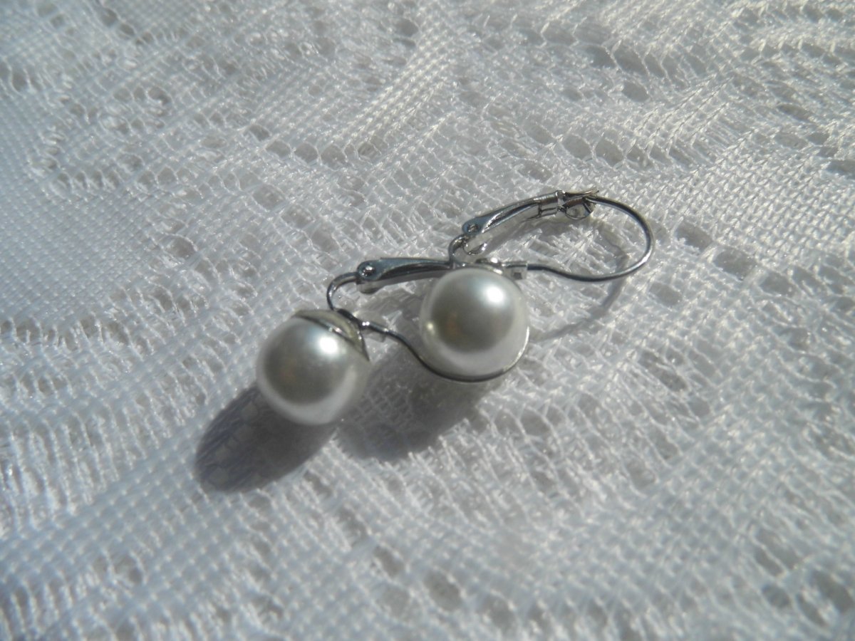 náušnice - imitace perel