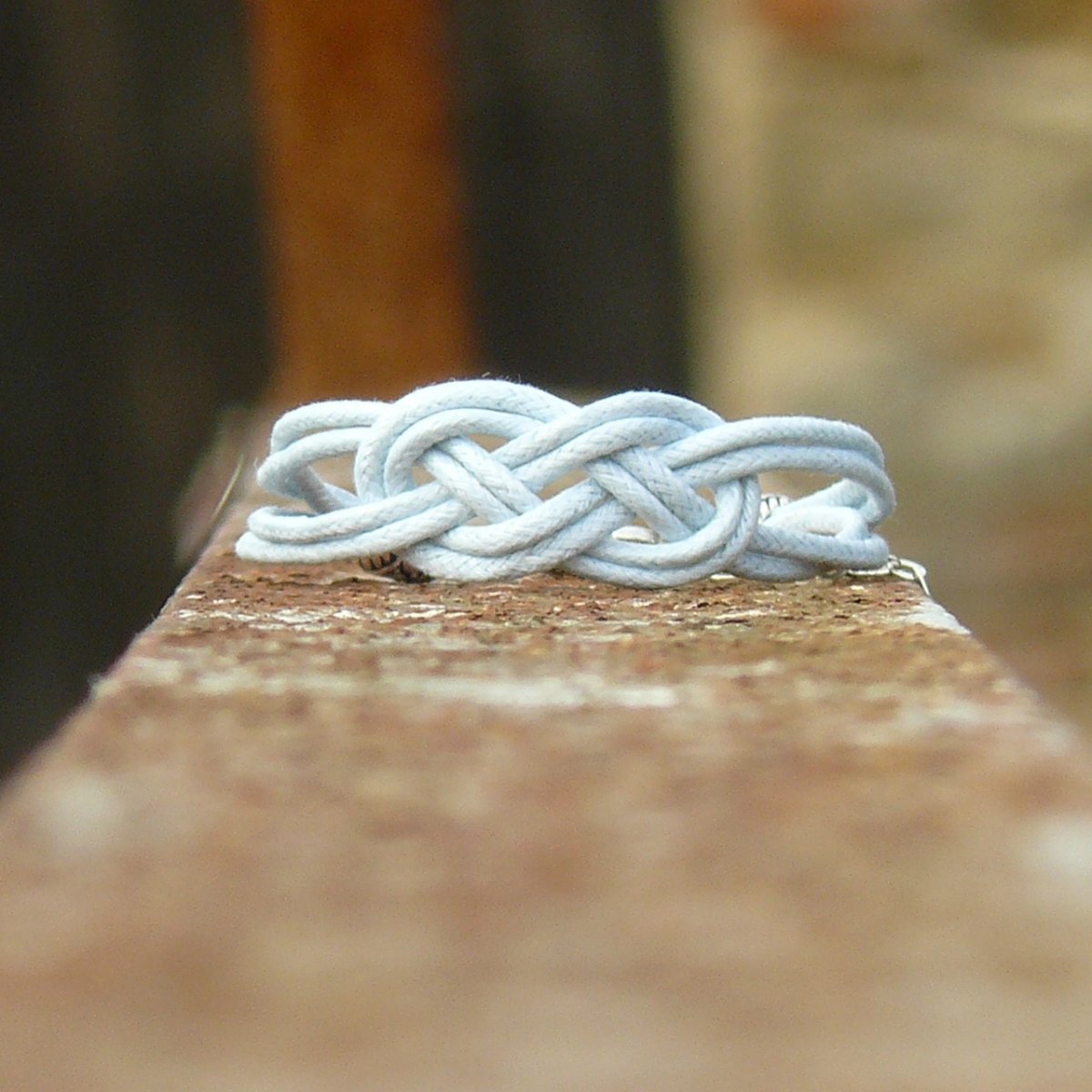 Náramek, uzel, pastelový, nebe