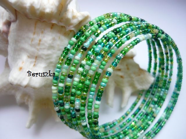 Paměťový náramek - zelené odstíny