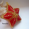 Vánoční 3D hvězda - červeno-zlatá