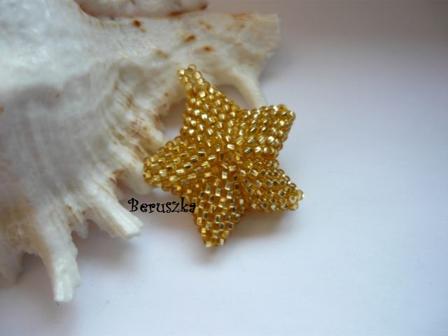 Minivánoční 3D hvězda - zlatá