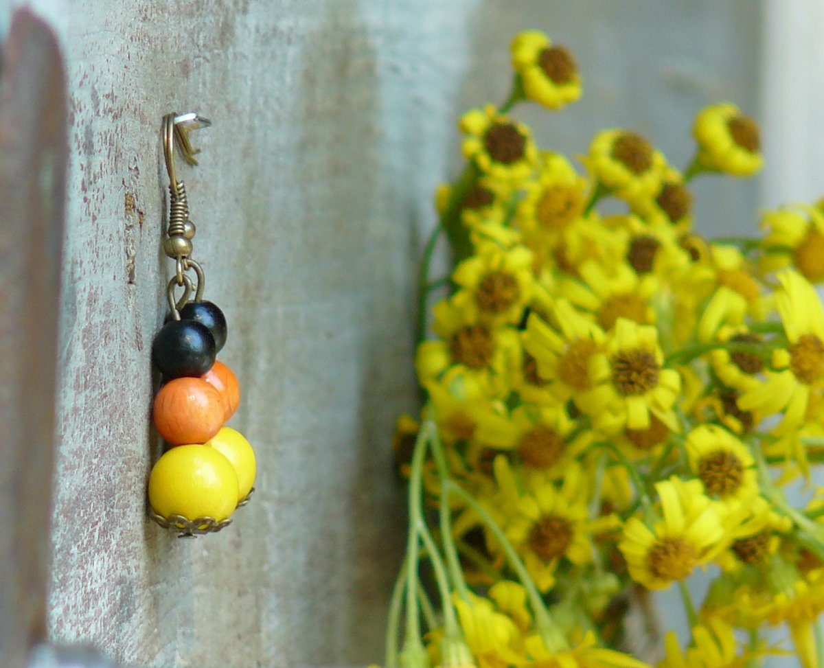 Náušnice - slunečnice