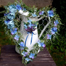 Vzpomínky na Provence_ srdce z proutí  36x36cm