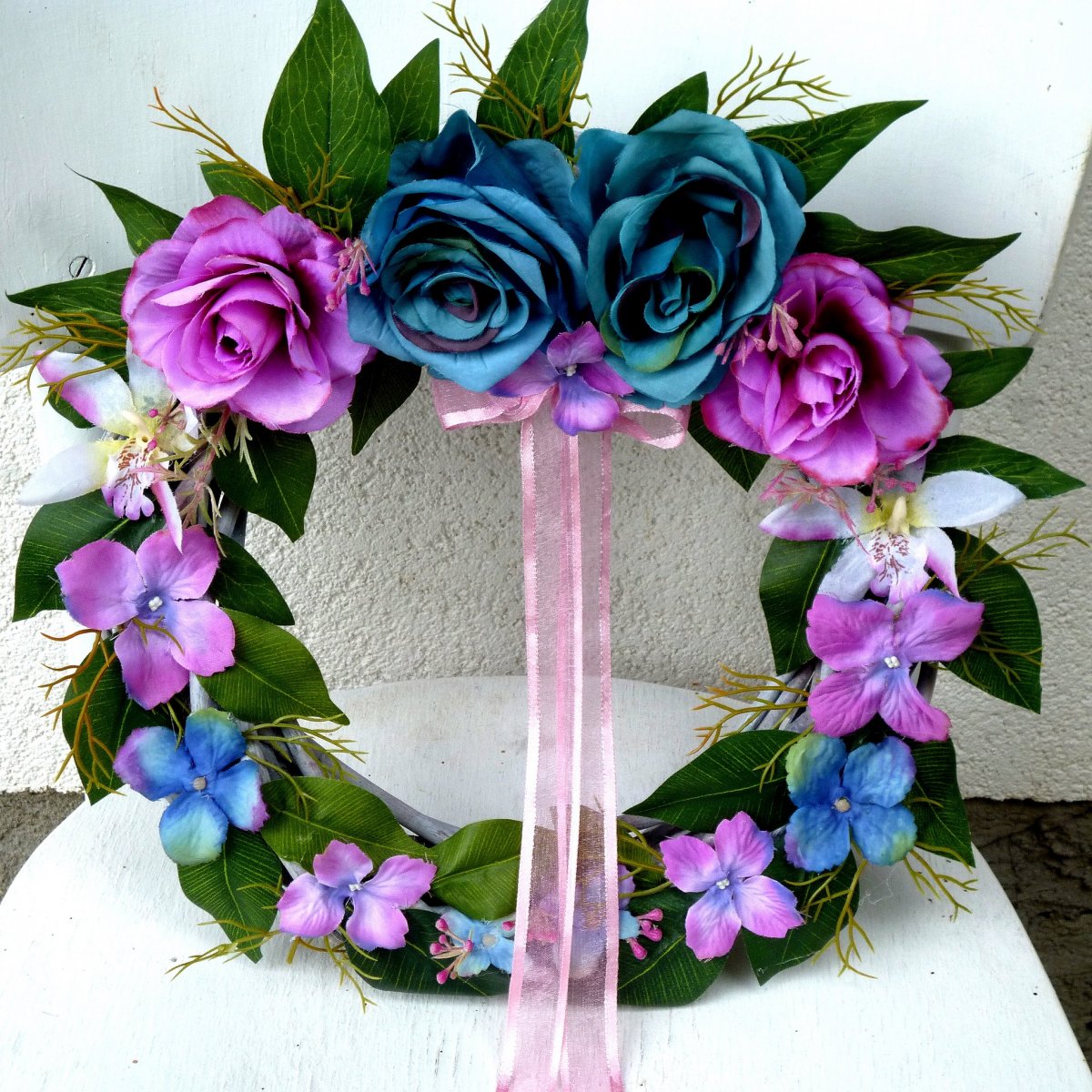 Letní bouřka_ věnec na dveře