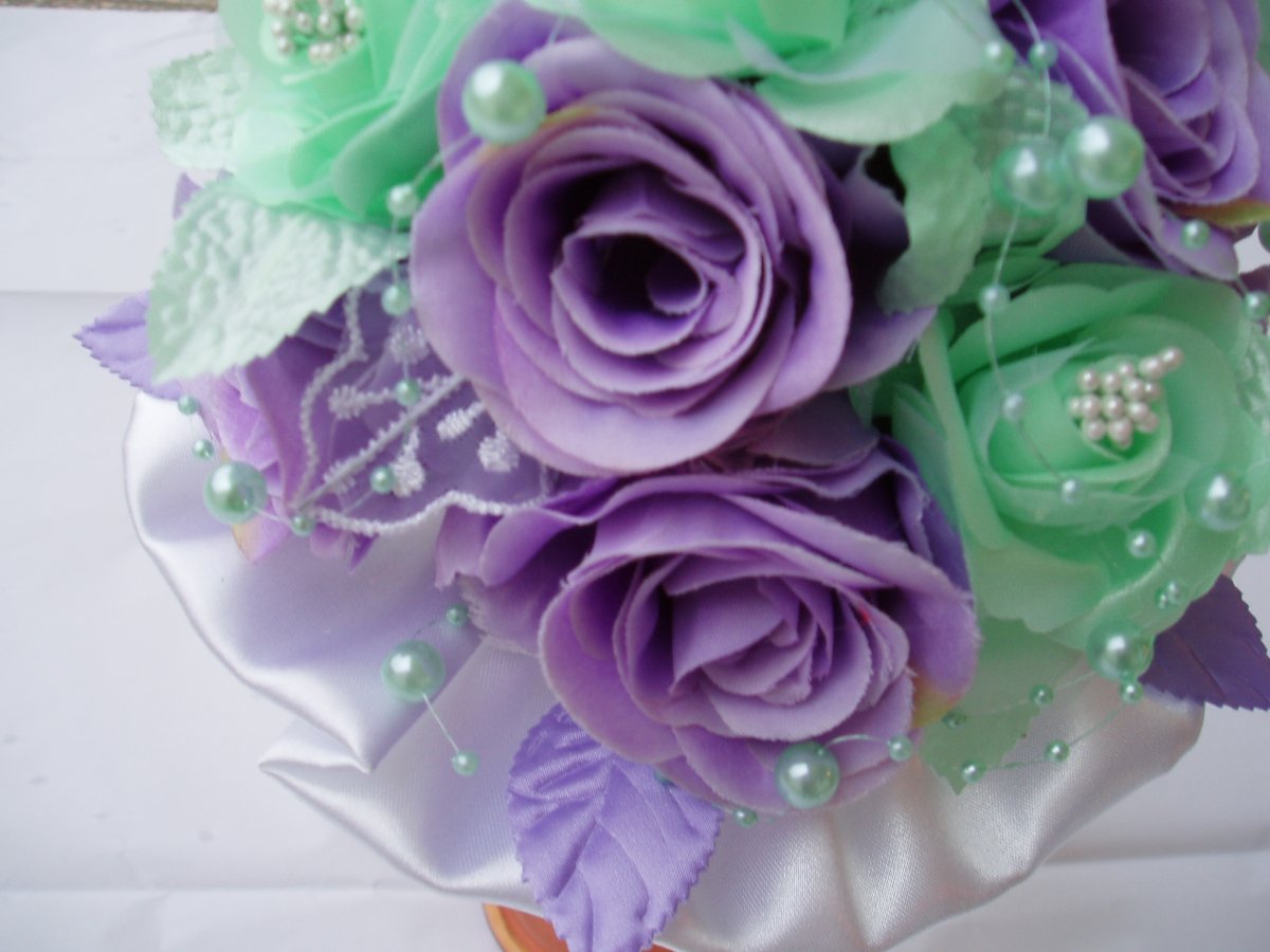 Kytička mint-fialová