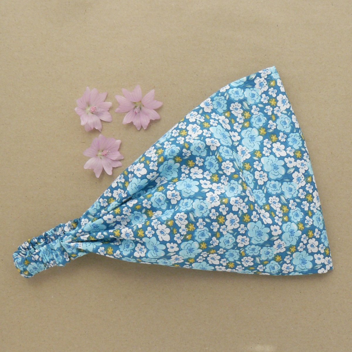 Látková čelenka, šátek - květy z hlubiny