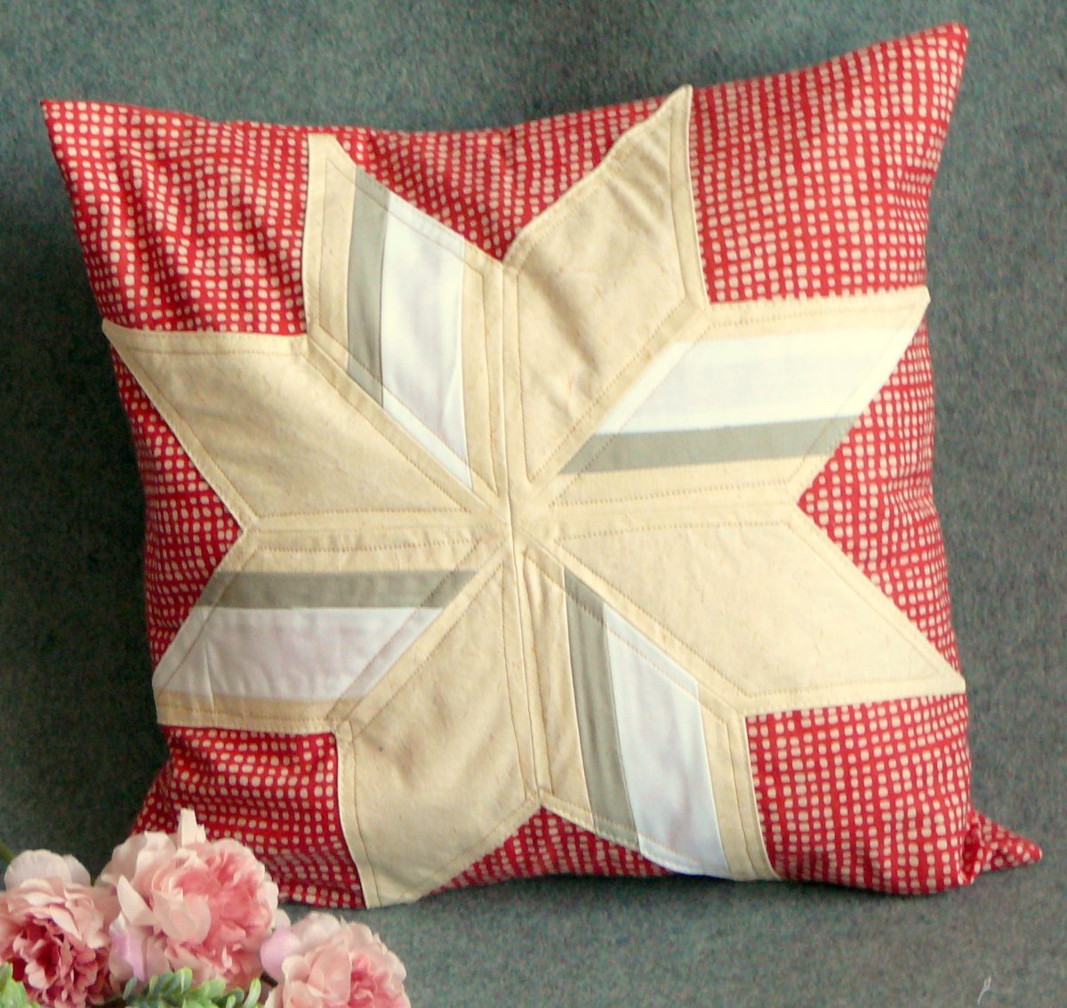 Povlak na polštář hvězdice.